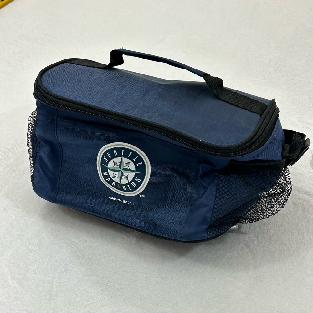 MLB Baseball Seattle Mariners Travel School Game Cooler Lunch Box Bag 10”x8”x6”